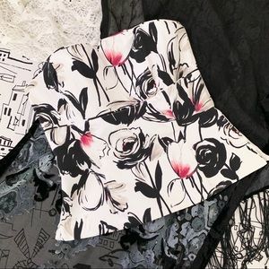 LAST DROP! WHBM Floral Corset Top - Size 4